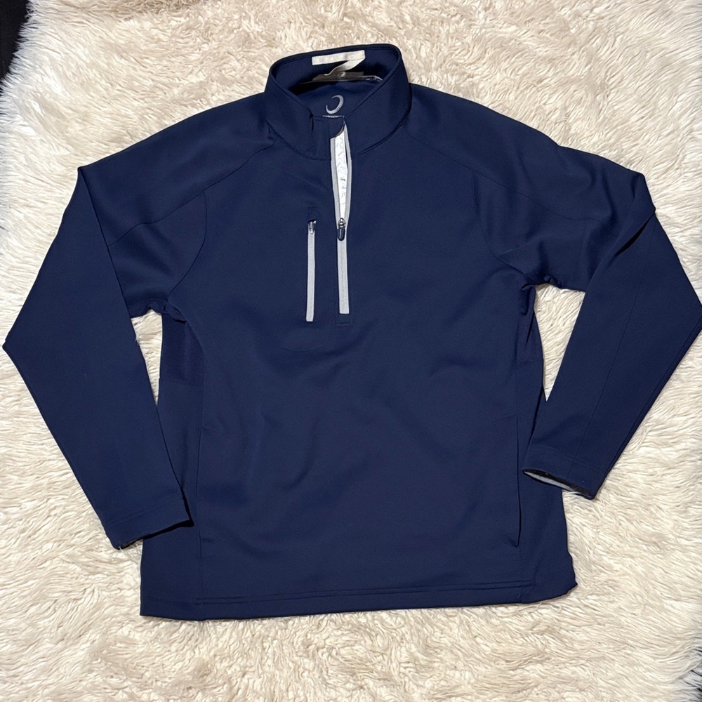 Men's Classic Navy Quarter-Zip Jacket